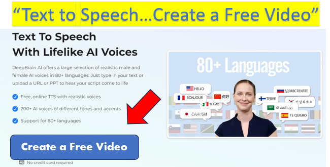 text to speech free video